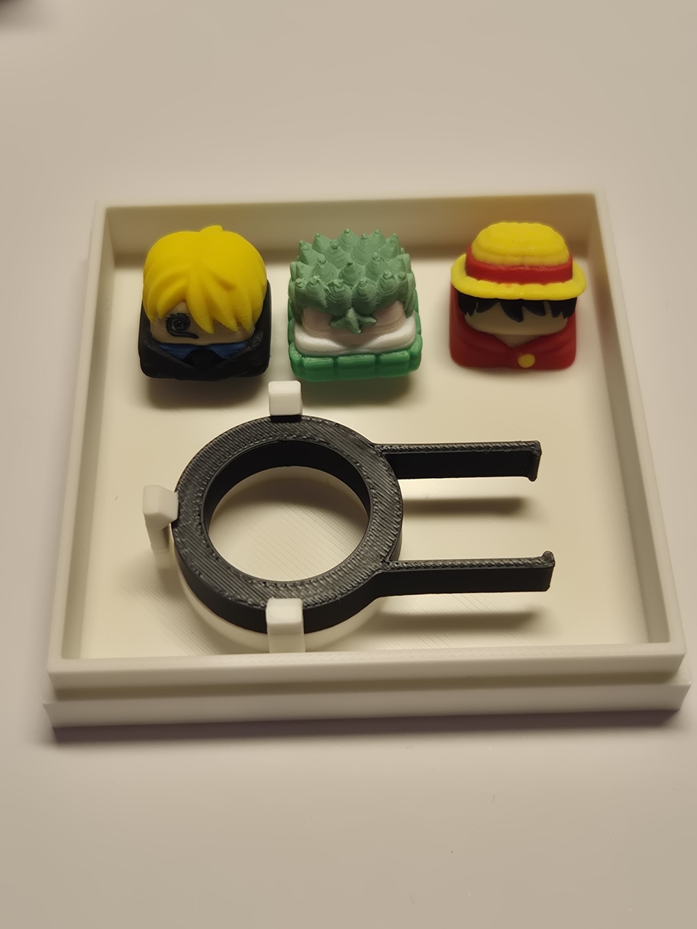 Anime Key Caps Three- Sanji, Monkey and Zora with Keycap Puller
